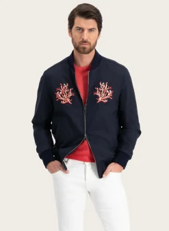 Bomberjack Met Print Van Wol, Zijde En Cashmere