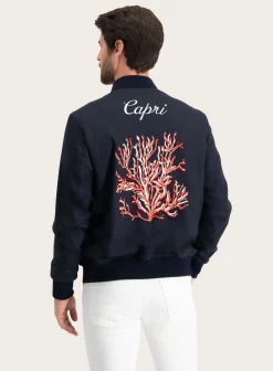 Bomberjack Met Print Van Wol, Zijde En Cashmere
