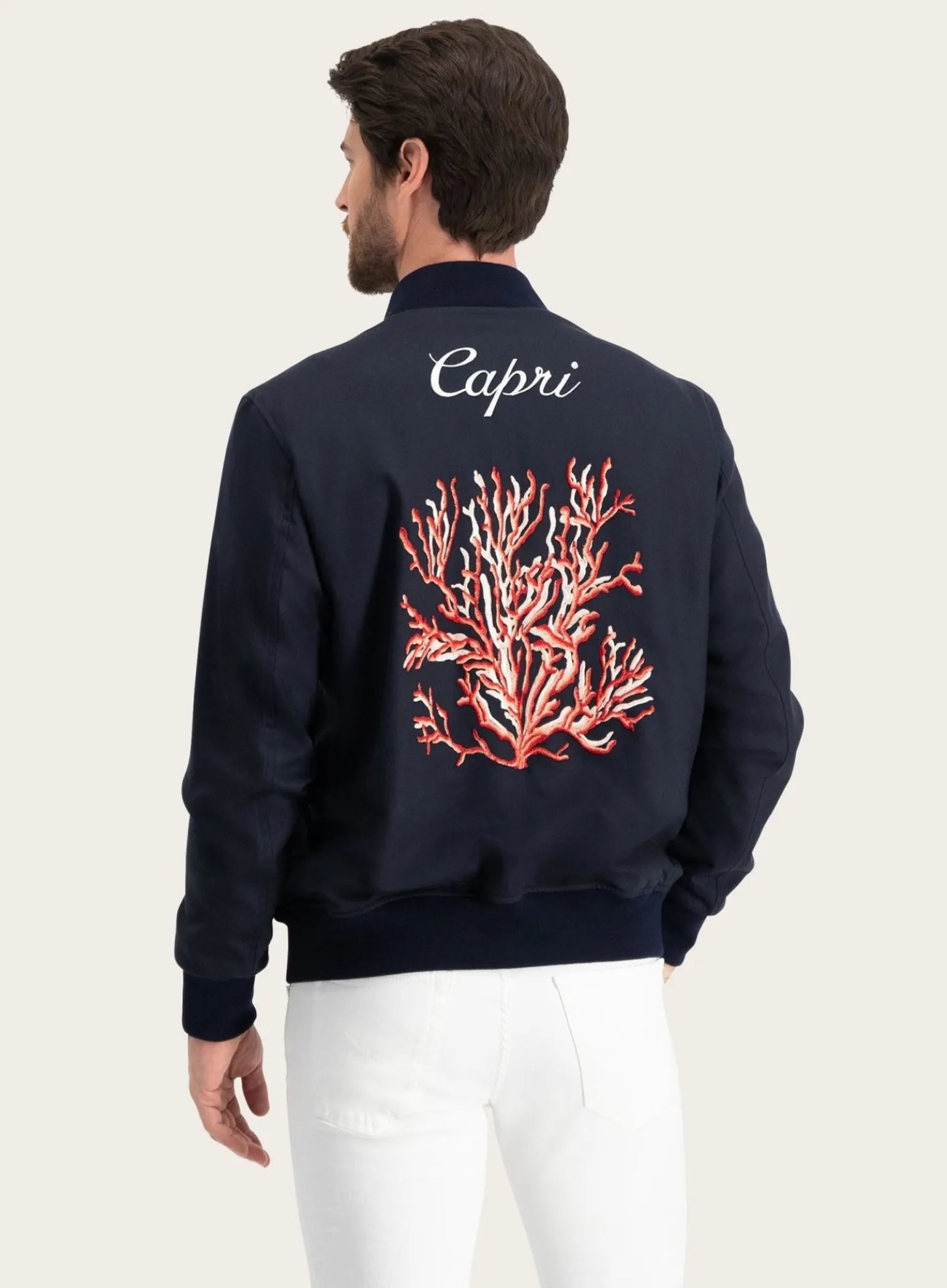 Bomberjack Met Print Van Wol, Zijde En Cashmere