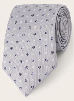 Classic Stropdas Met Print Van Zijde