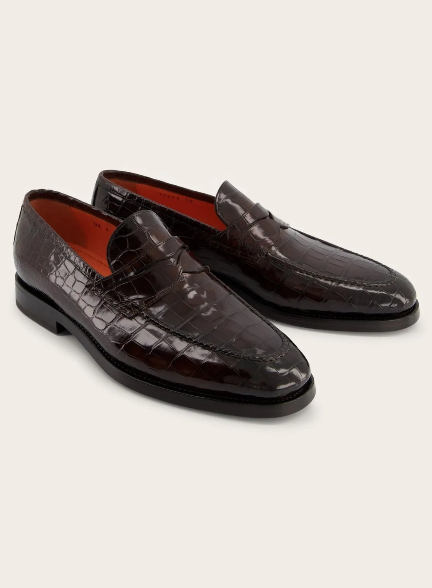 Croco Lederen Carlos Penny Loafers