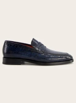 Croco Lederen Carlos Penny Loafers