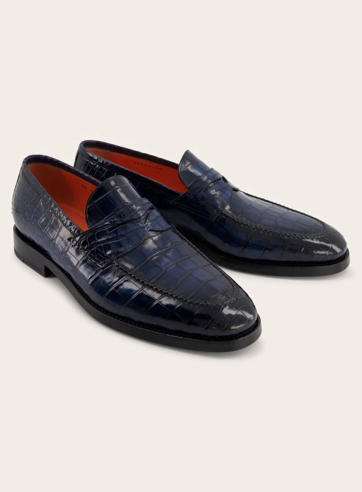 Croco Lederen Carlos Penny Loafers