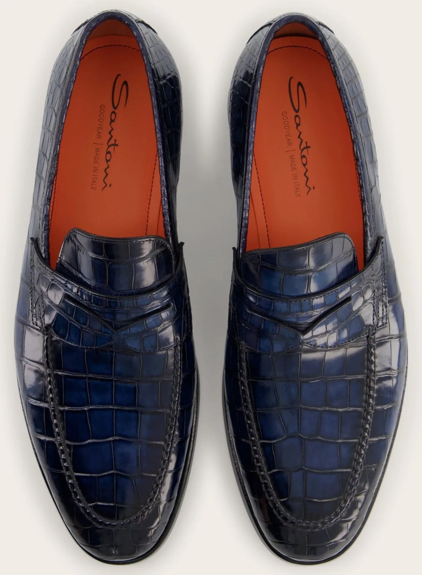 Croco Lederen Carlos Penny Loafers