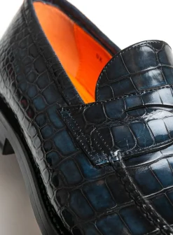 Croco Lederen Carlos Penny Loafers