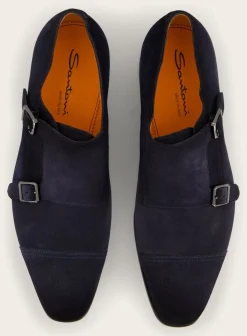 Dubbele Gespschoenen Van Suede