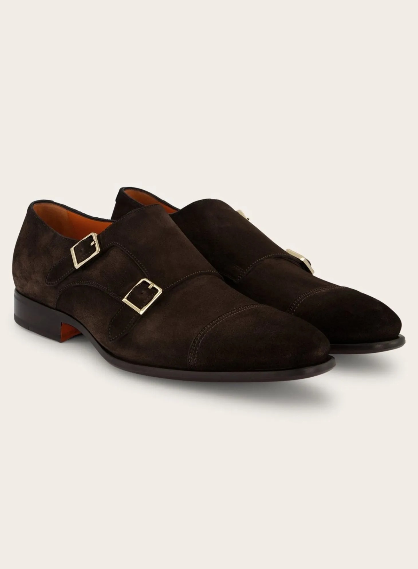 Dubbele Gespschoenen Van Suede