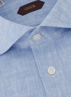 Gemeleerd Shirt Van Linnen