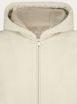 Geribde Bodywarmer Met Capuchon