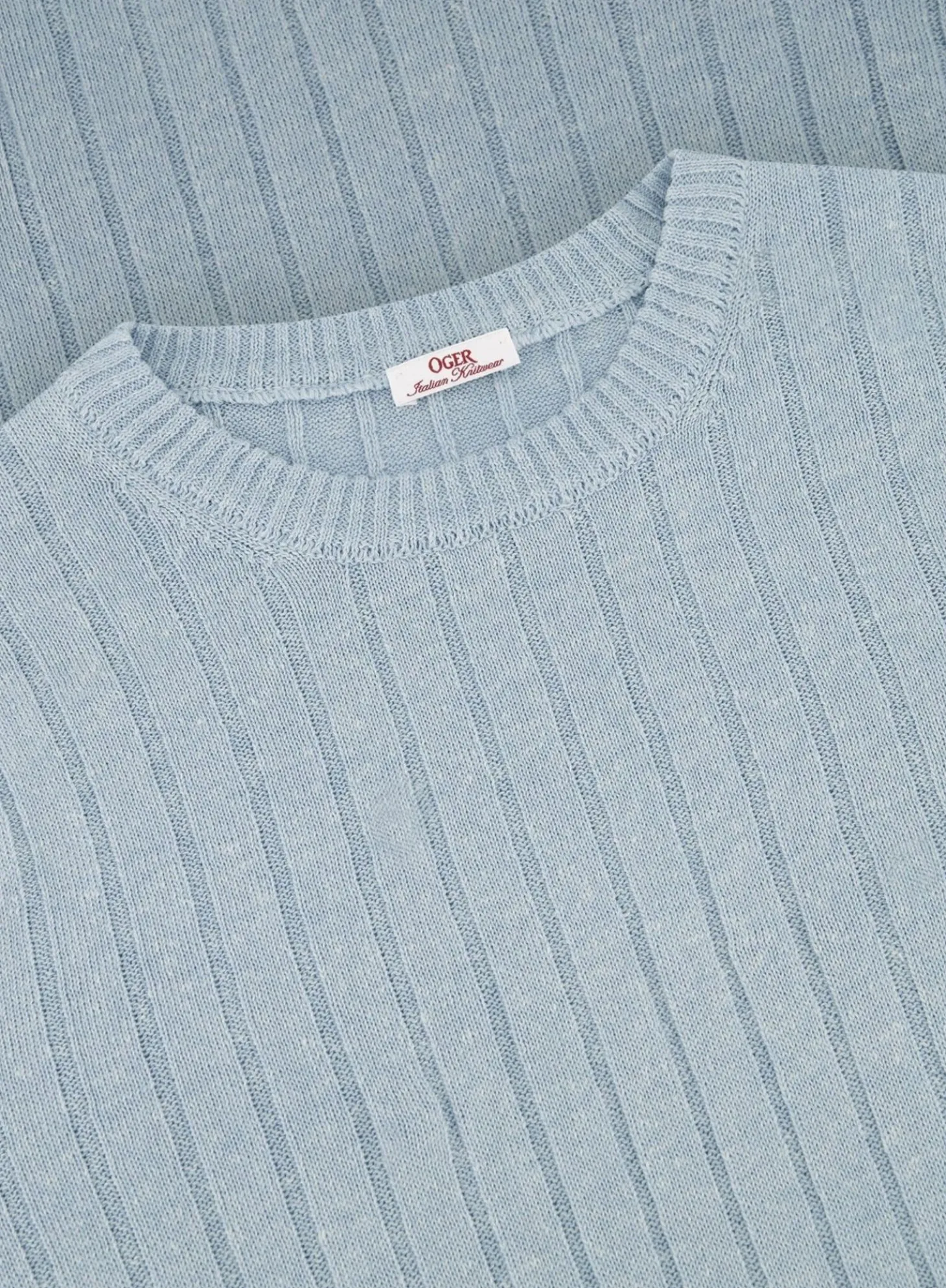 Geribd T-Shirt Van Linnen En Katoen