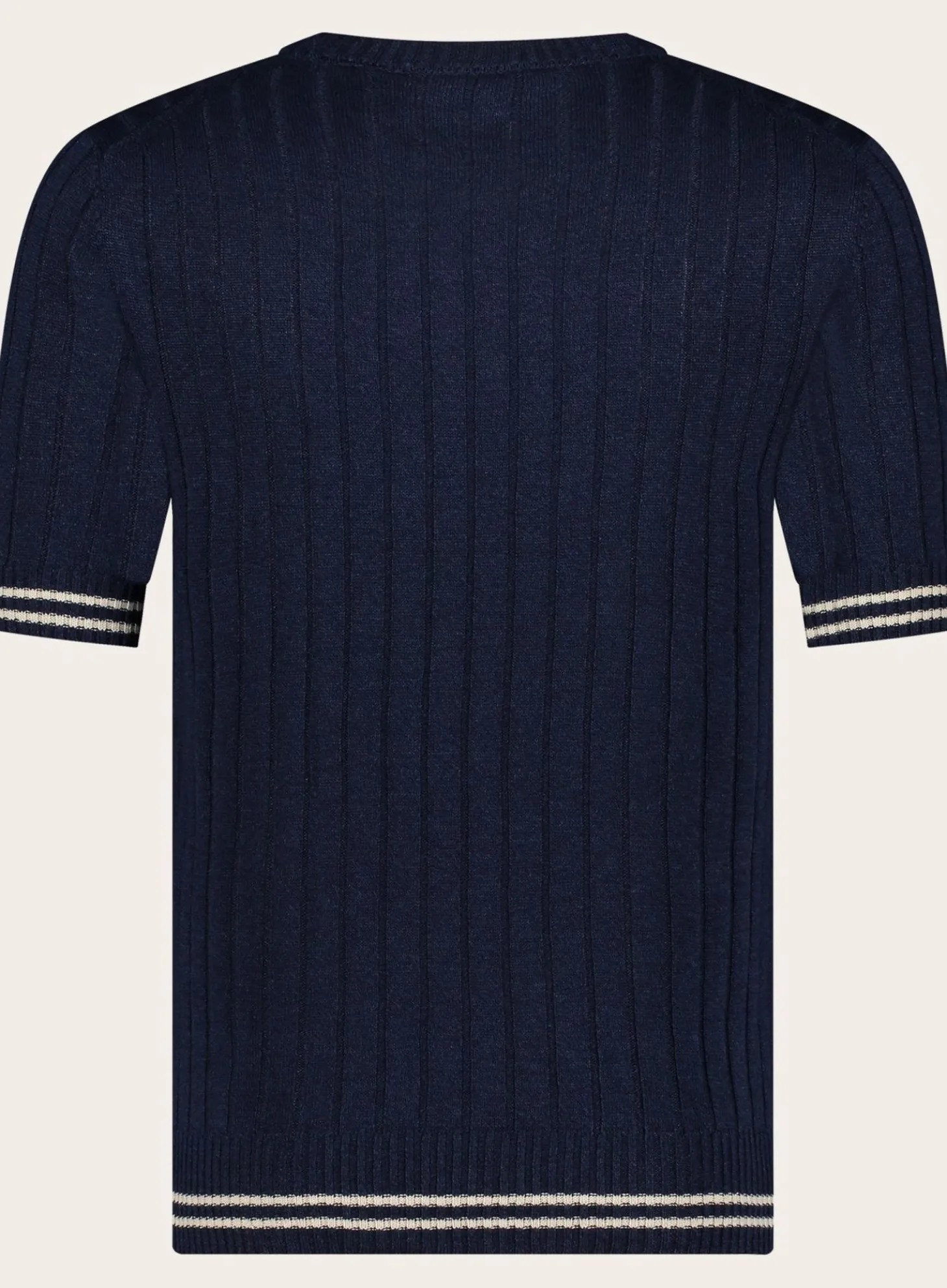 Geribd T-Shirt Van Linnen En Katoen