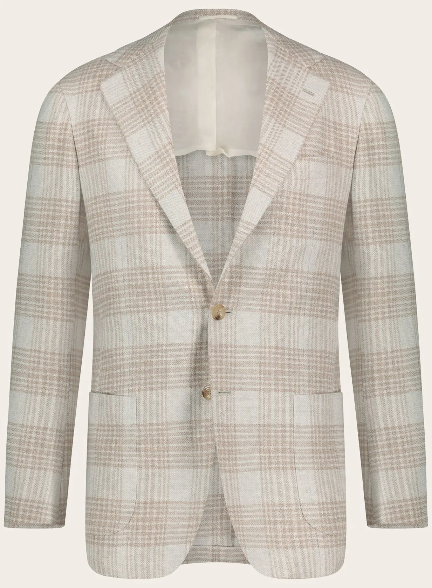 Geruit Jasje Van Cashmere En Wol