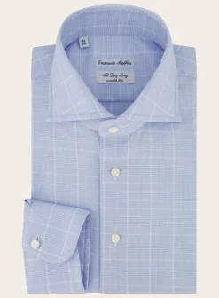 Geruit Kreukvrij Shirt Van Katoen