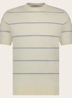 Gestreept T-Shirt Van Katoen En Cashmere