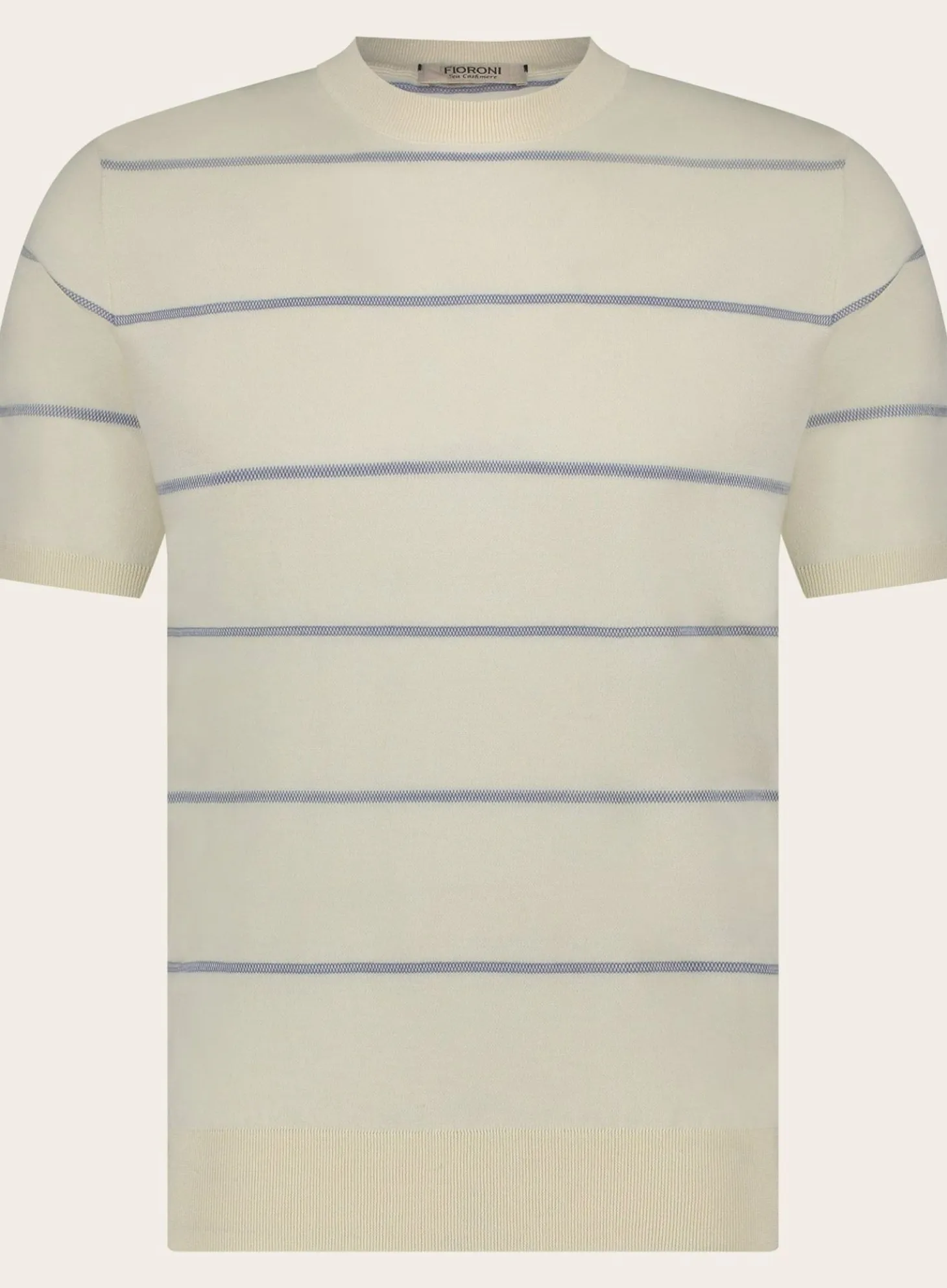 Gestreept T-Shirt Van Katoen En Cashmere