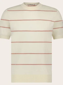 Gestreept T-Shirt Van Katoen En Cashmere