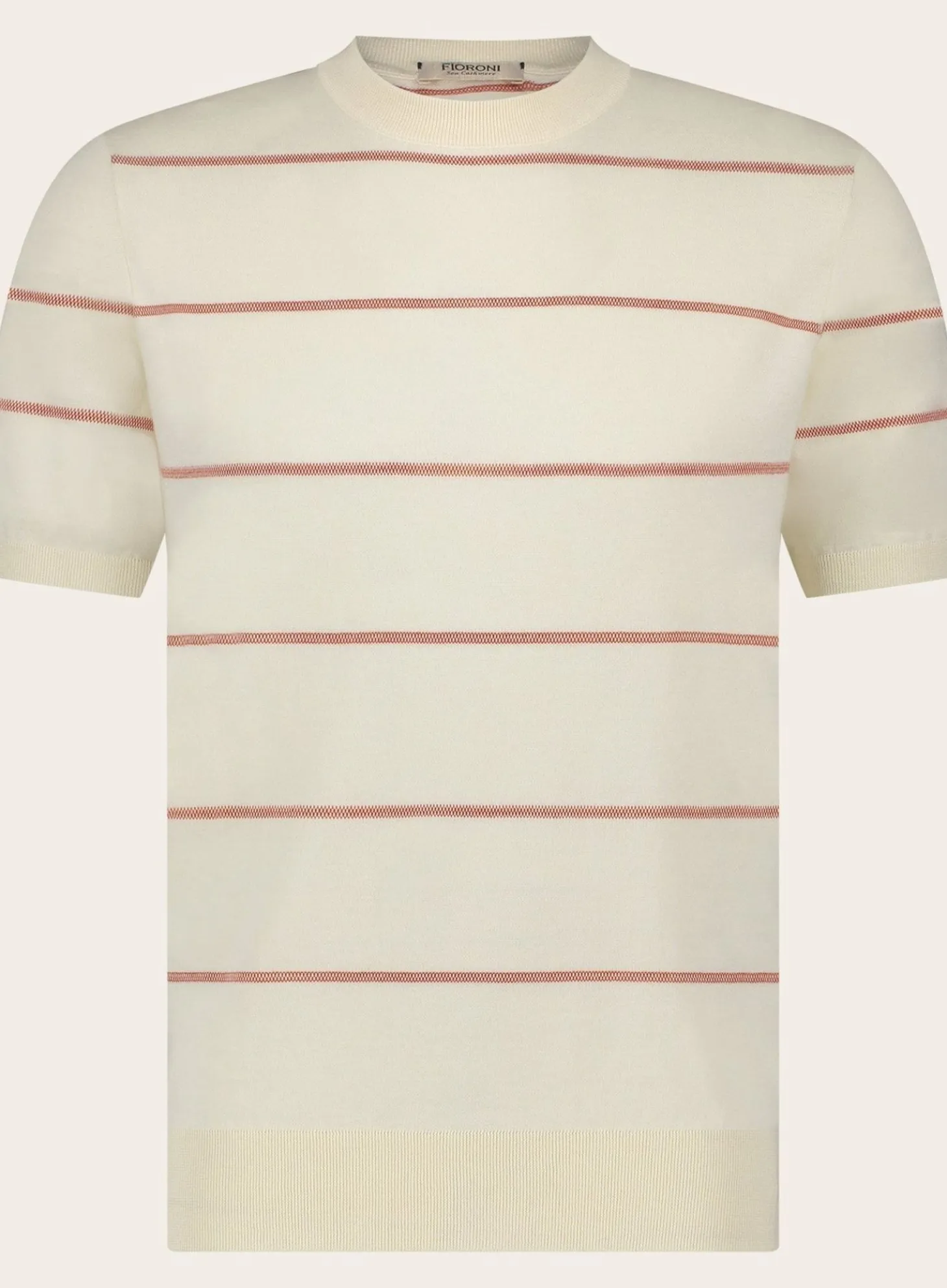 Gestreept T-Shirt Van Katoen En Cashmere
