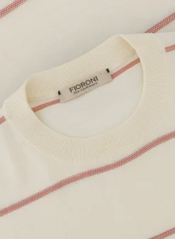 Gestreept T-Shirt Van Katoen En Cashmere