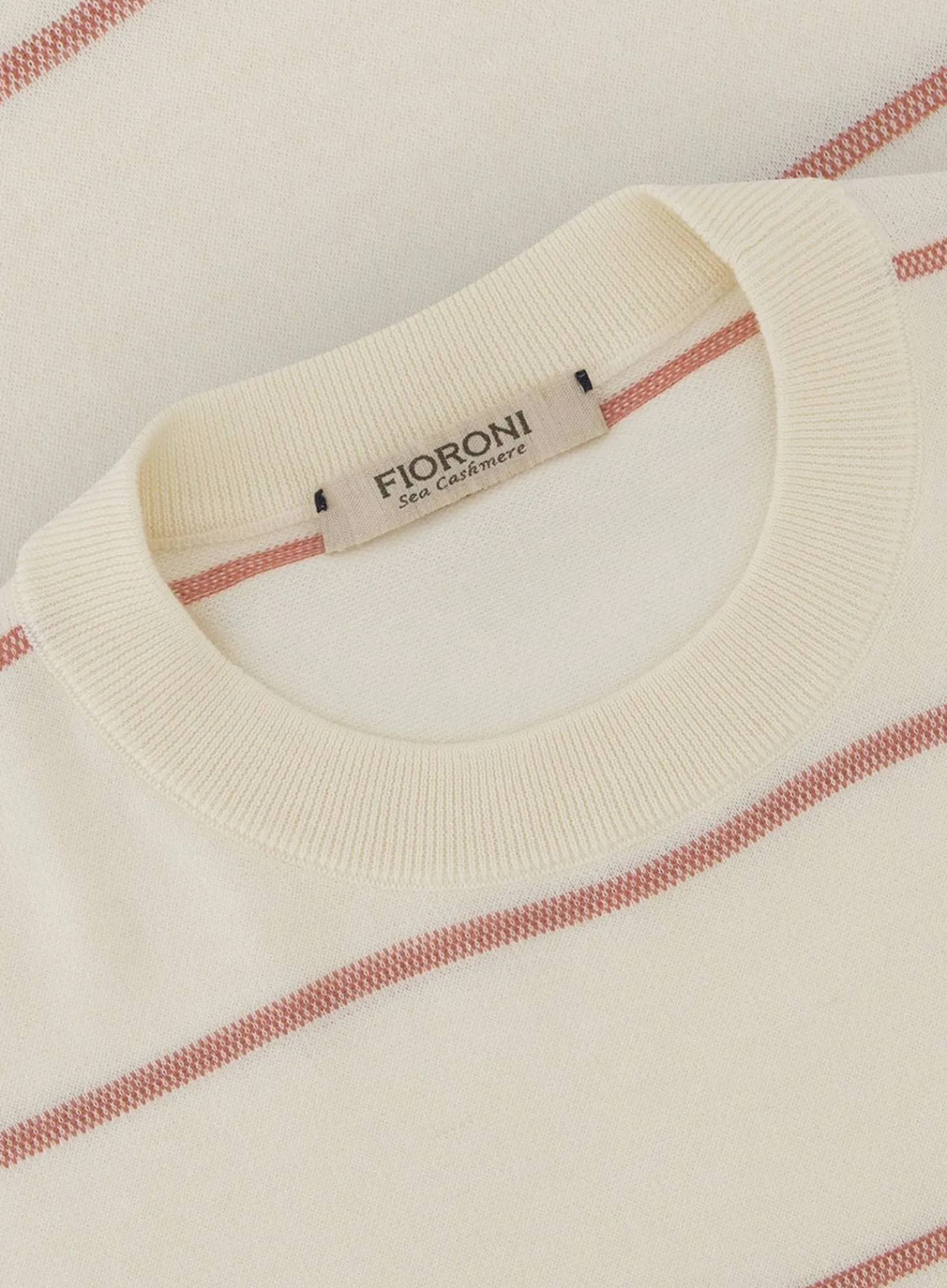 Gestreept T-Shirt Van Katoen En Cashmere