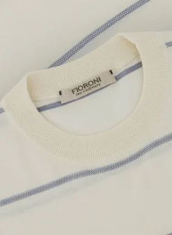 Gestreept T-Shirt Van Katoen En Cashmere