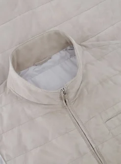 Gewatteerde Bodywarmer Van Suede