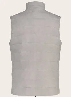 Gewatteerde Bodywarmer Van Suede