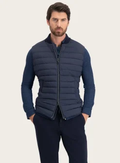 Gewatteerde Bodywarmer Van Wol En Zijde