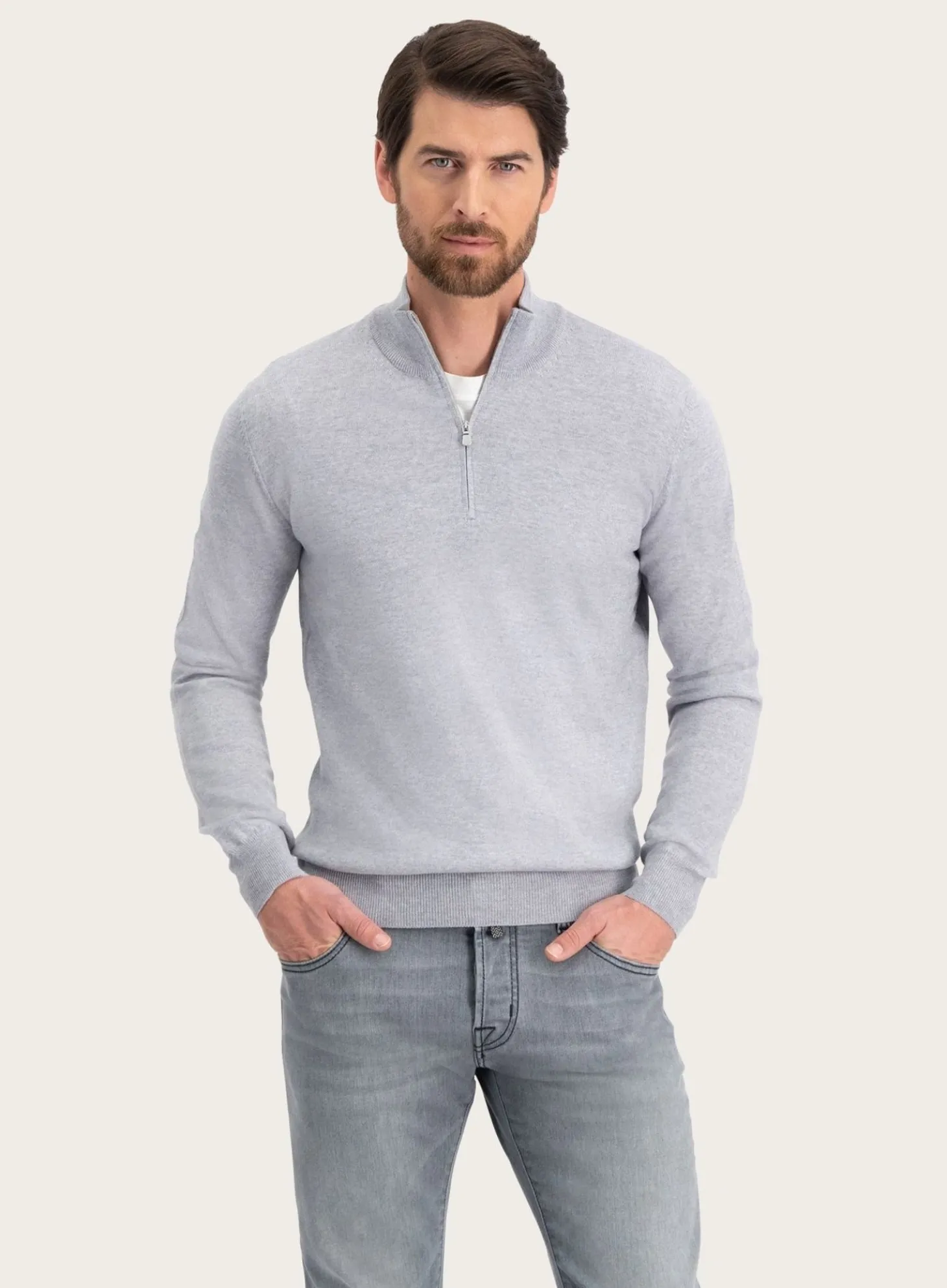 Half-Zip Trui Van Wol