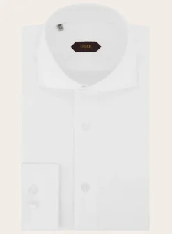 Klassiek Slim-Fit Twill Overhemd