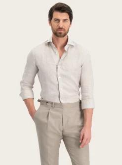 Micro-Check Shirt Van Linnen