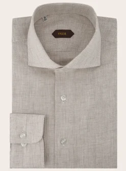 Micro-Check Shirt Van Linnen