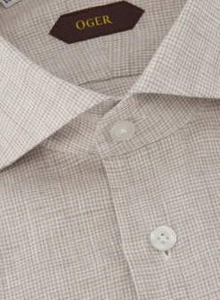 Micro-Check Shirt Van Linnen