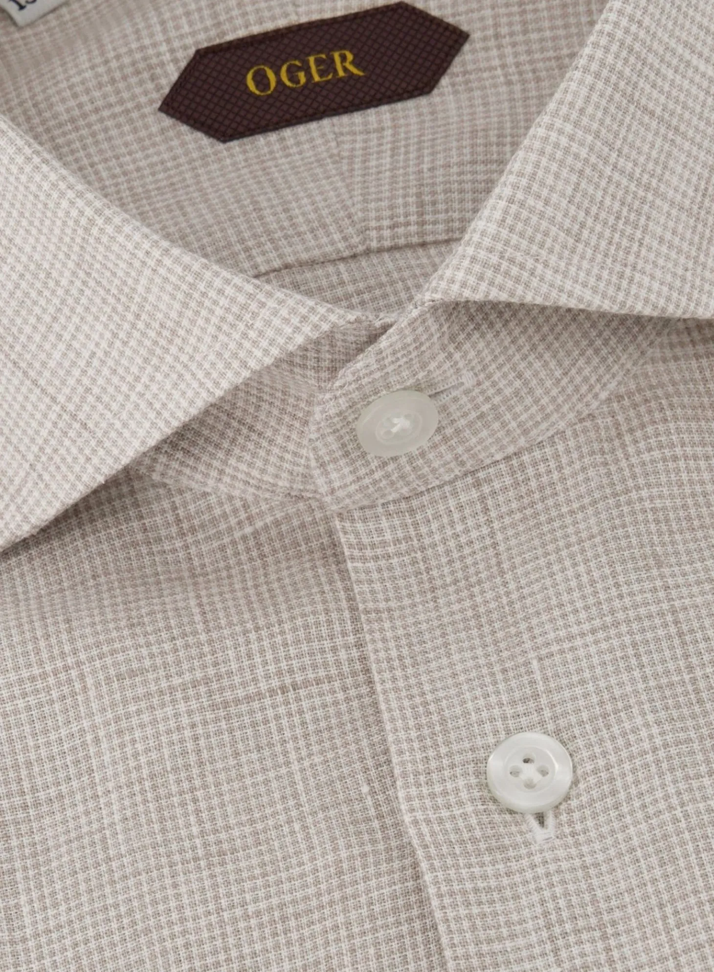 Micro-Check Shirt Van Linnen