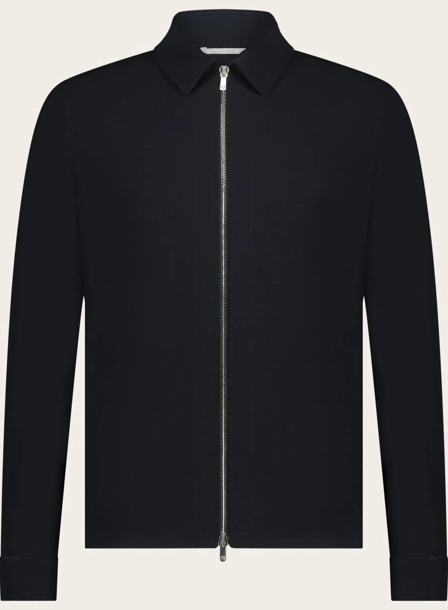 Overshirt Met Kraag Van Wol En Katoen