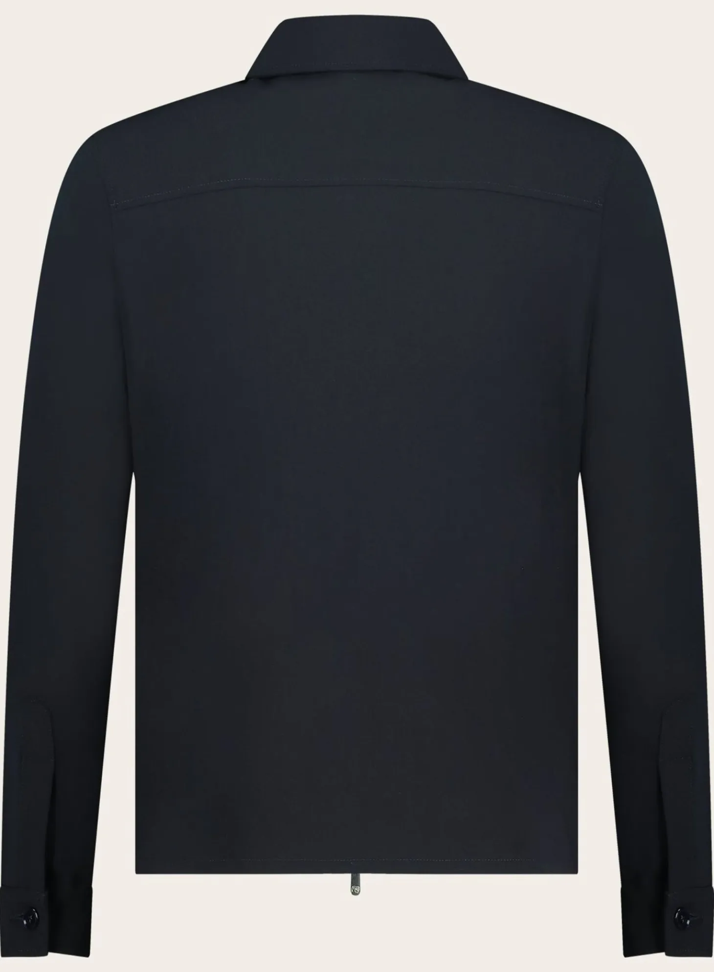 Overshirt Met Kraag Van Wol En Katoen