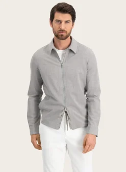Overshirt Met Kraag Van Wol En Katoen