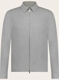 Overshirt Met Kraag Van Wol En Katoen