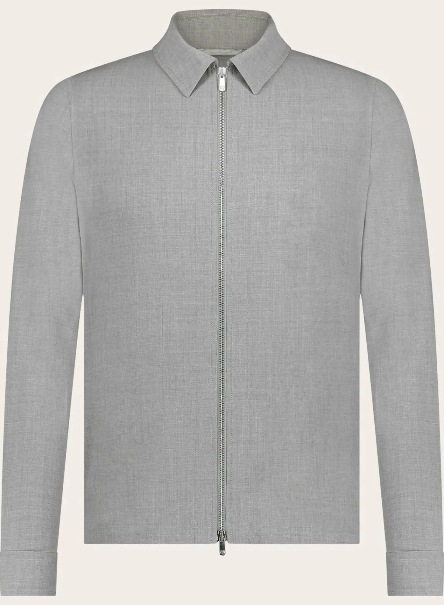 Overshirt Met Kraag Van Wol En Katoen