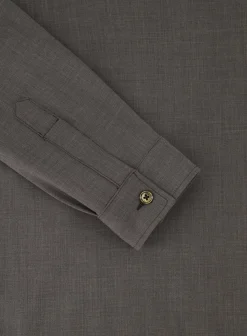 Overshirt Met Kraag Van Wol En Katoen
