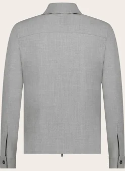 Overshirt Met Kraag Van Wol En Katoen