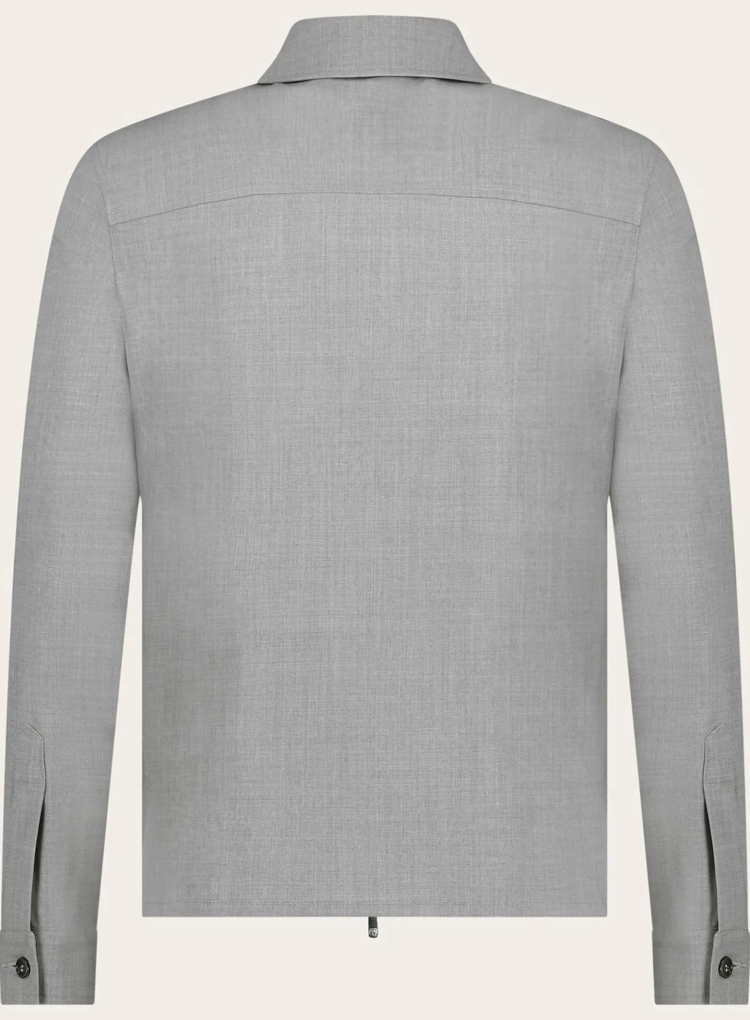 Overshirt Met Kraag Van Wol En Katoen
