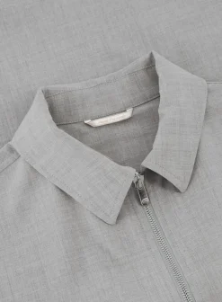 Overshirt Met Kraag Van Wol En Katoen