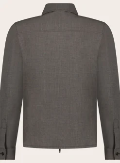 Overshirt Met Kraag Van Wol En Katoen