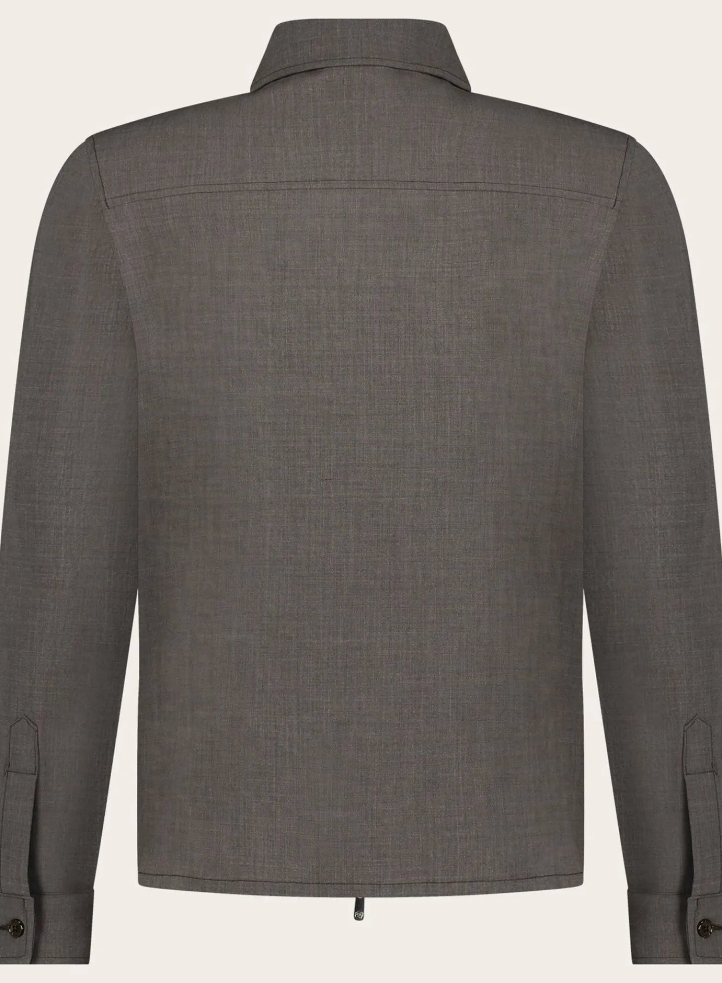 Overshirt Met Kraag Van Wol En Katoen