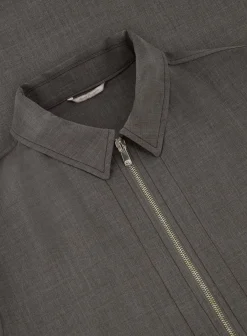 Overshirt Met Kraag Van Wol En Katoen