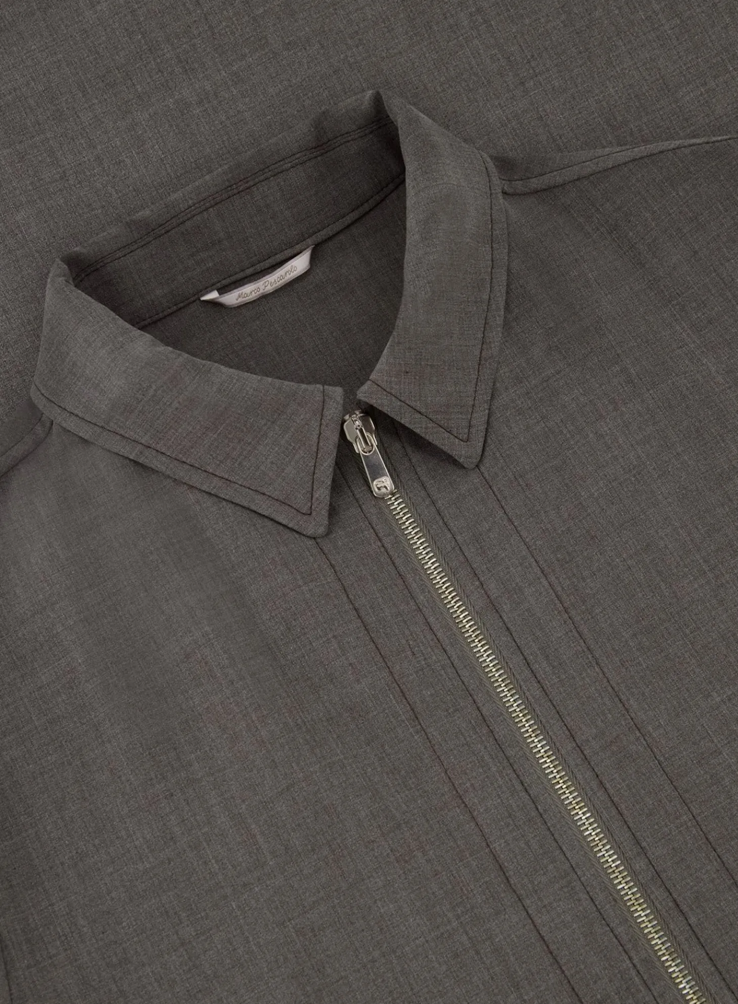 Overshirt Met Kraag Van Wol En Katoen
