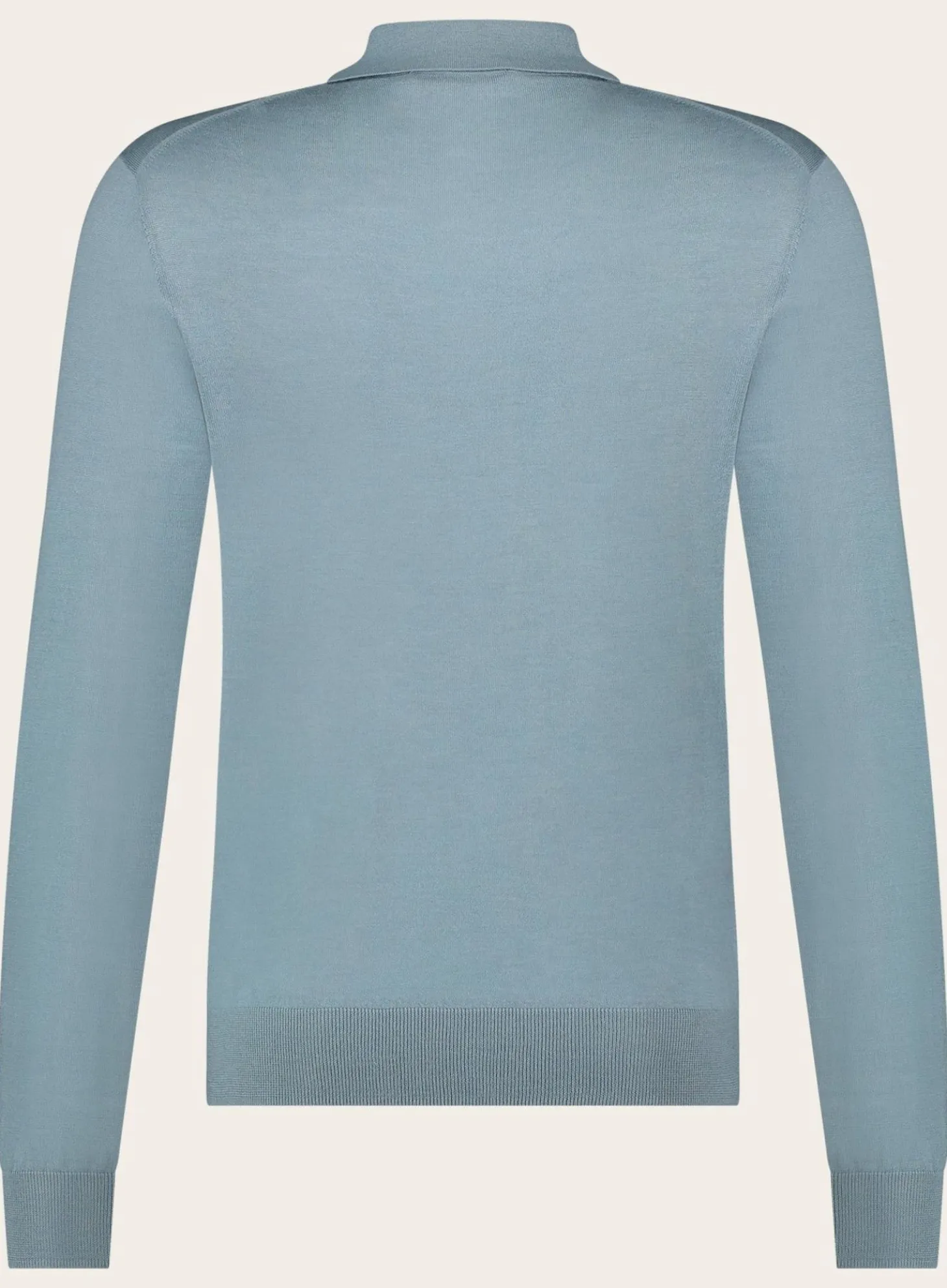 Poloshirt Met Lange Mouwen Van Cashmere En Zijde