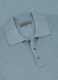 Poloshirt Met Lange Mouwen Van Cashmere En Zijde