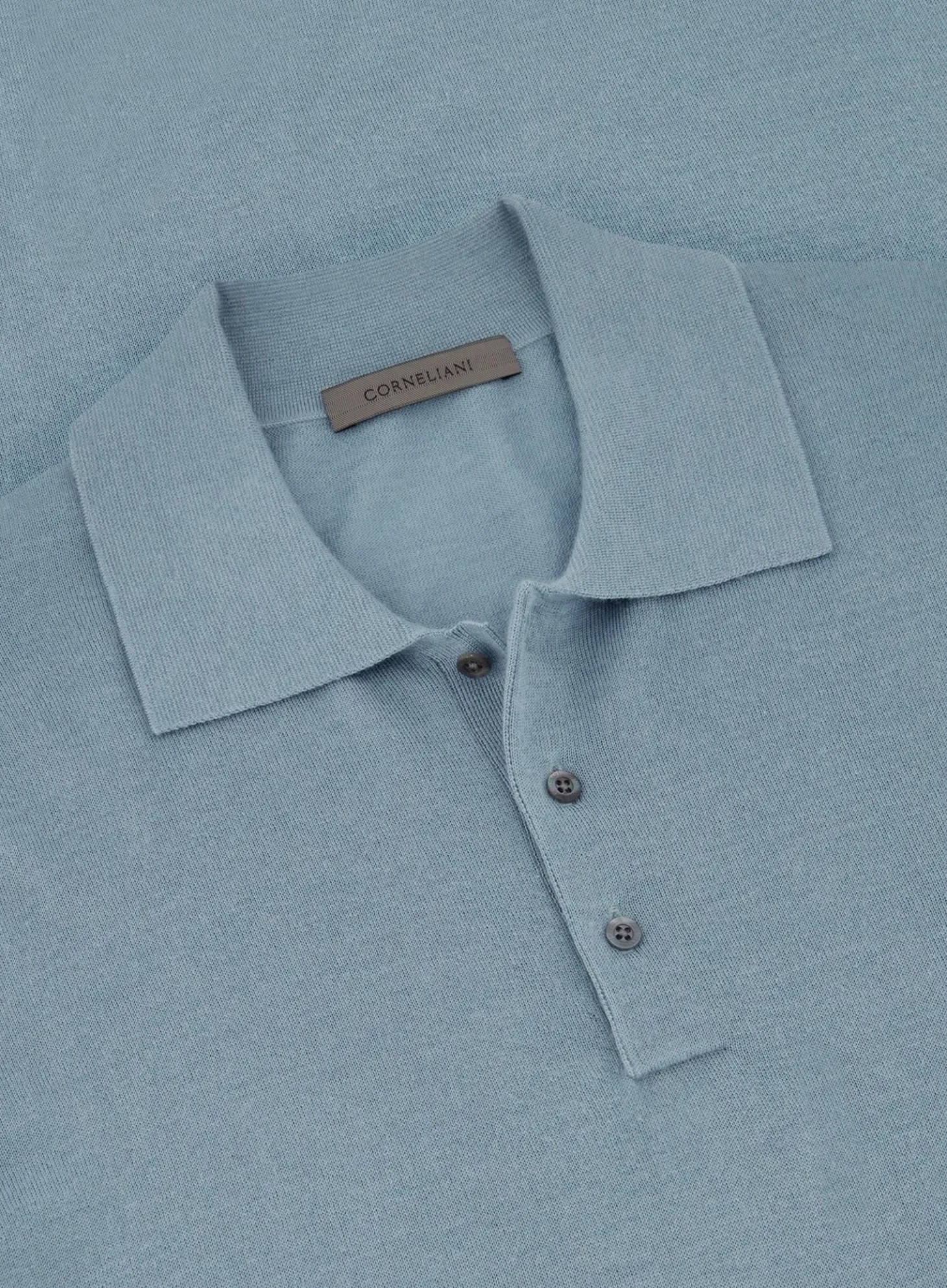 Poloshirt Met Lange Mouwen Van Cashmere En Zijde