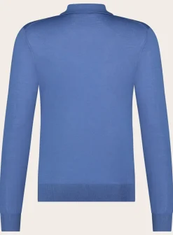 Poloshirt Met Lange Mouwen Van Cashmere En Zijde